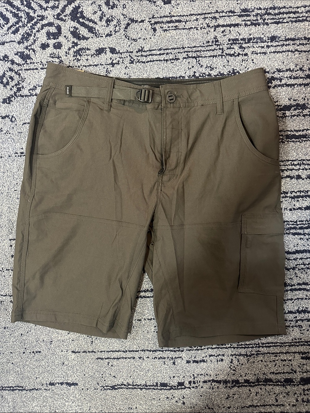 NWT Prana Stretch Zion Short II Men's Cargo Shorts in Dark Iron size 34 10in - Picture 4 of 6